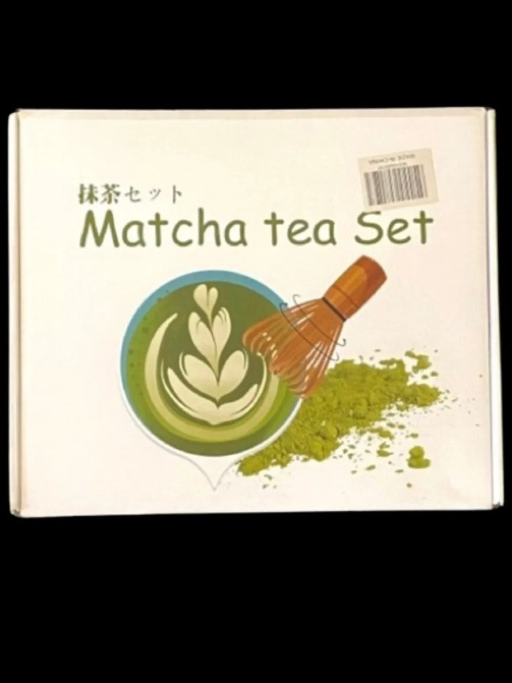6 Pieces Green Matcha Kit for Matcha Lover Tea Ceremony White Ceramic Bamboo